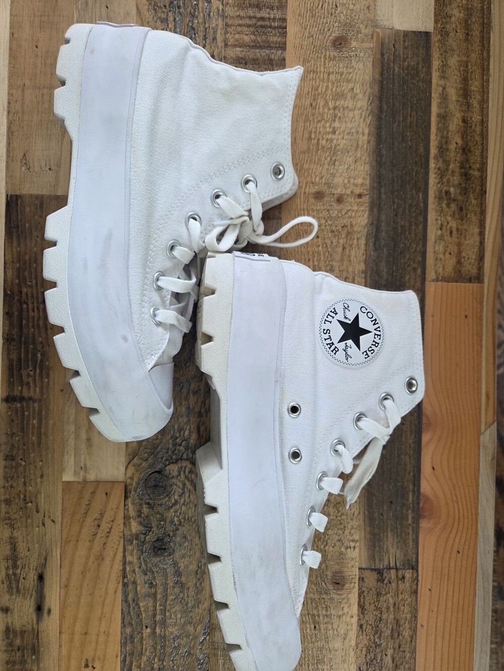 Converse Women's Chuck Taylor All Star Lugged High Top Sneakers in White